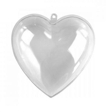 COEUR TRANSPARENT 6CM (pour dragées) X6