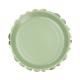 ASSIETTES FESTONNEES VERT SAUGE ET OR 23CM X8