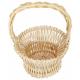 PANIER OSIER BLANC ANSE D.24X H.26CM