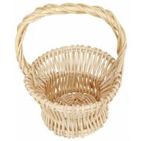 PANIER OSIER BLANC ANSE D.24X H.26CM