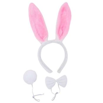 DEGUISEMENT SET BUNNY(DIADEME NOEUD PAP QUEUE)