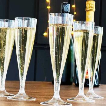 FLUTES A CHAMPAGNE EASY TRANSPARENT X10