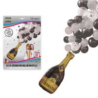 KIT BALLONS FESTIF ARGENT (ballon bouteille+54ballons)