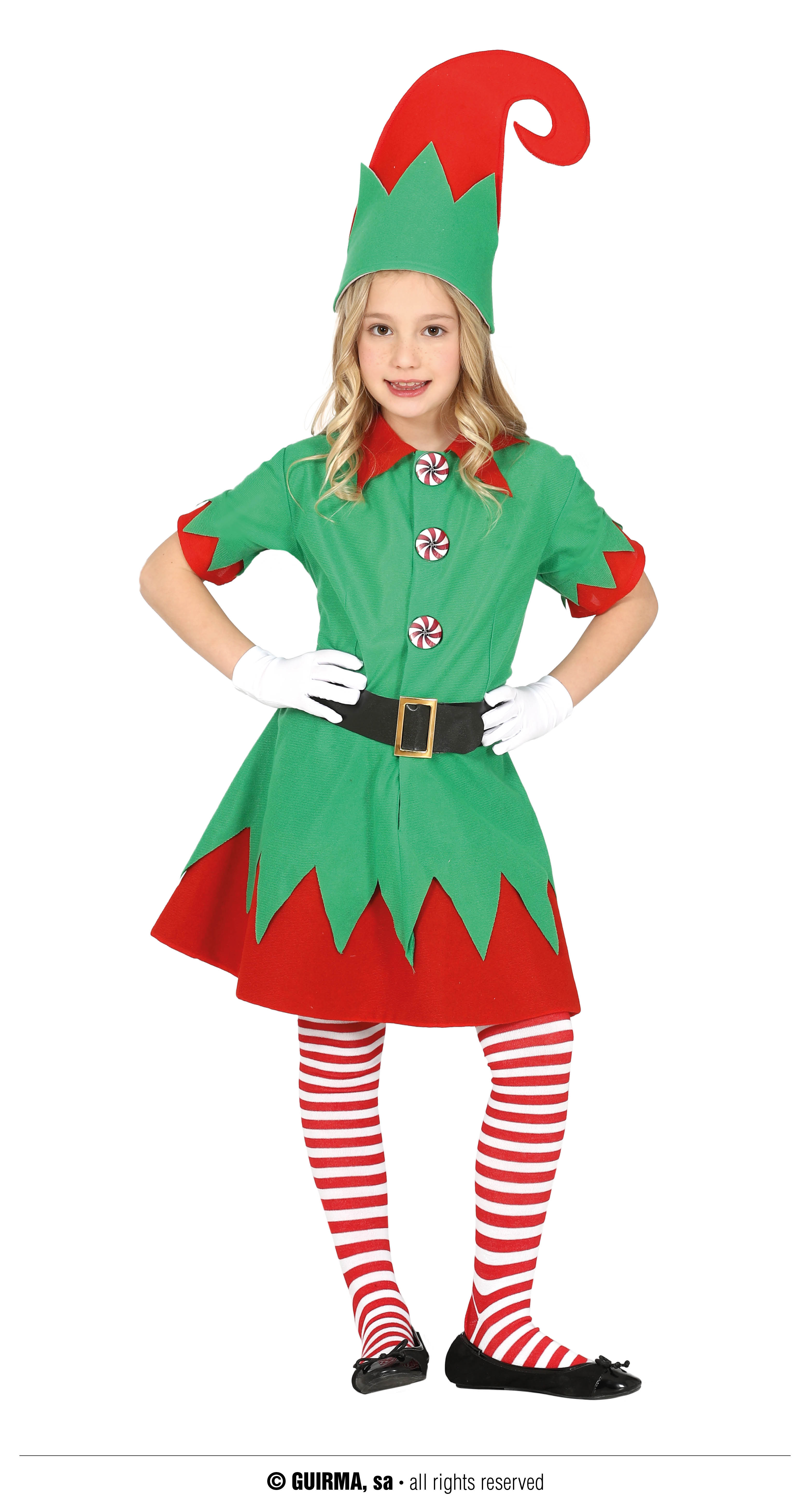 Costume lutin fille 10-12 ans - Noel - Décoration-Fête