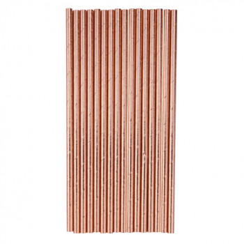 20 PAILLES CARTON ROSE GOLD METALLISE 19,5CM