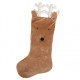 BOTTE RUDOLPH VELOURS CAMEL ET CREME 57X27CM