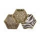 ASSIETTES SAFARI GRAOU ASS GIRAFE/ZEBRE/LEOPARD 23CM X9