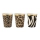 GOBELETS SAFARI GRAOU GIRAFE/ZEBRE/LEOPARD 255ML X9